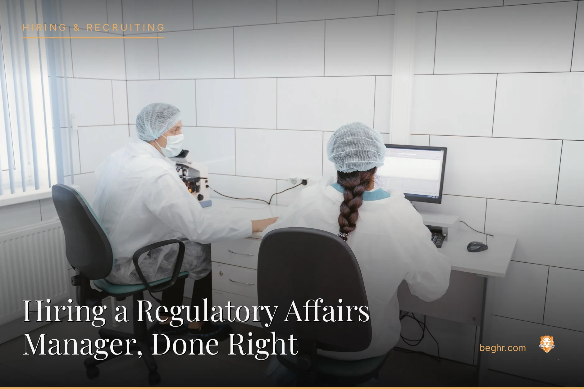 Scientists working in a modern biotech laboratory