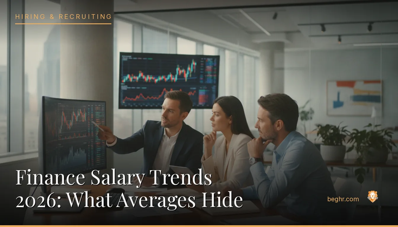 Finance professionals reviewing charts on screens in a modern office