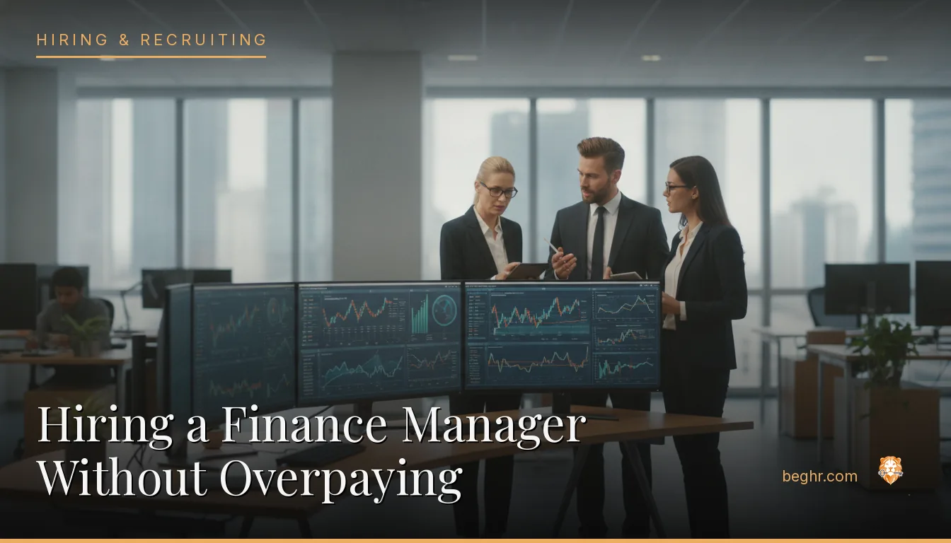 Finance professionals reviewing charts on screens in a modern office