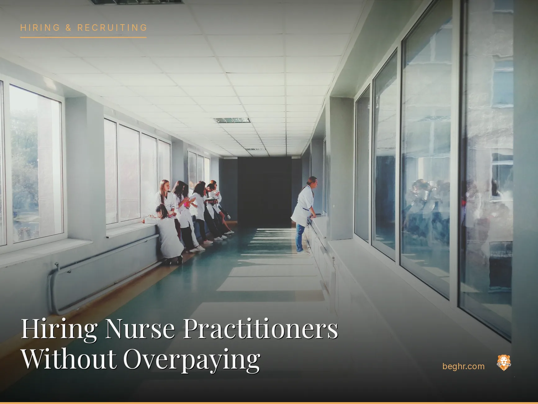 A modern medical clinic with doctors and nurses caring for patients