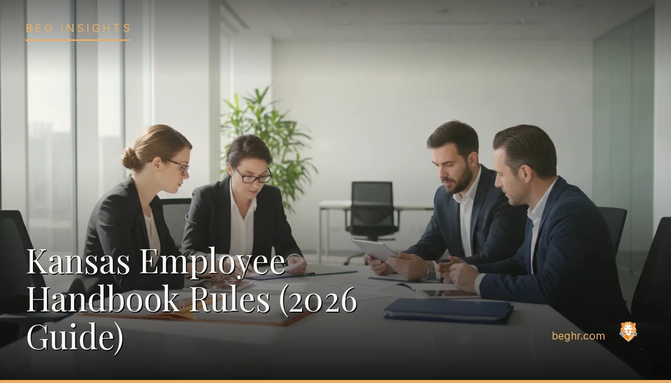 An HR team reviewing employee documents in a bright modern office