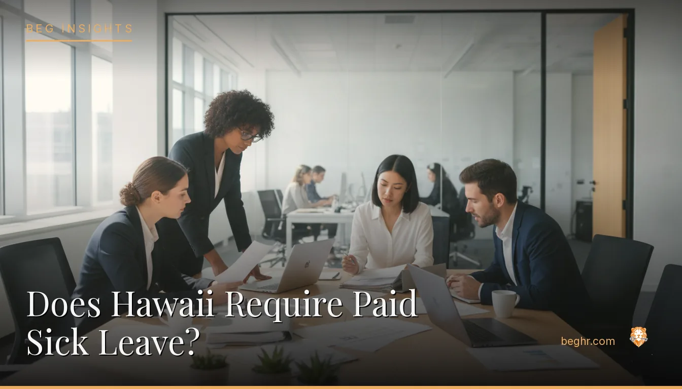 An HR team reviewing employee documents in a bright modern office