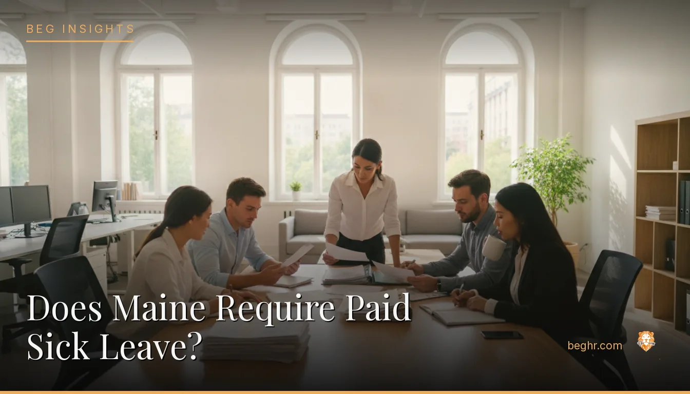 An HR team reviewing employee documents in a bright modern office