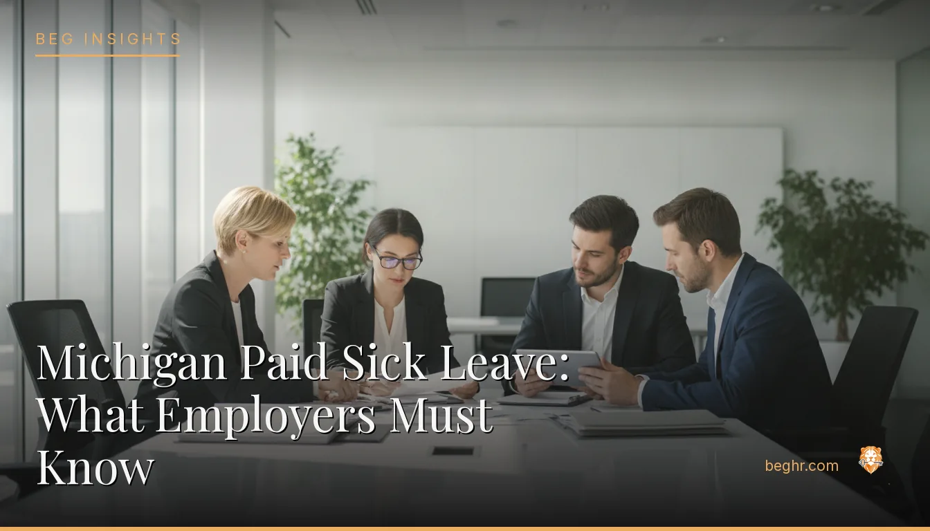 An HR team reviewing employee documents in a bright modern office