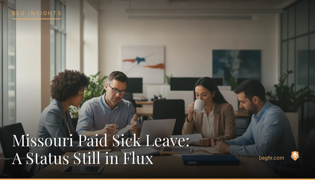 An HR team reviewing employee documents in a bright modern office