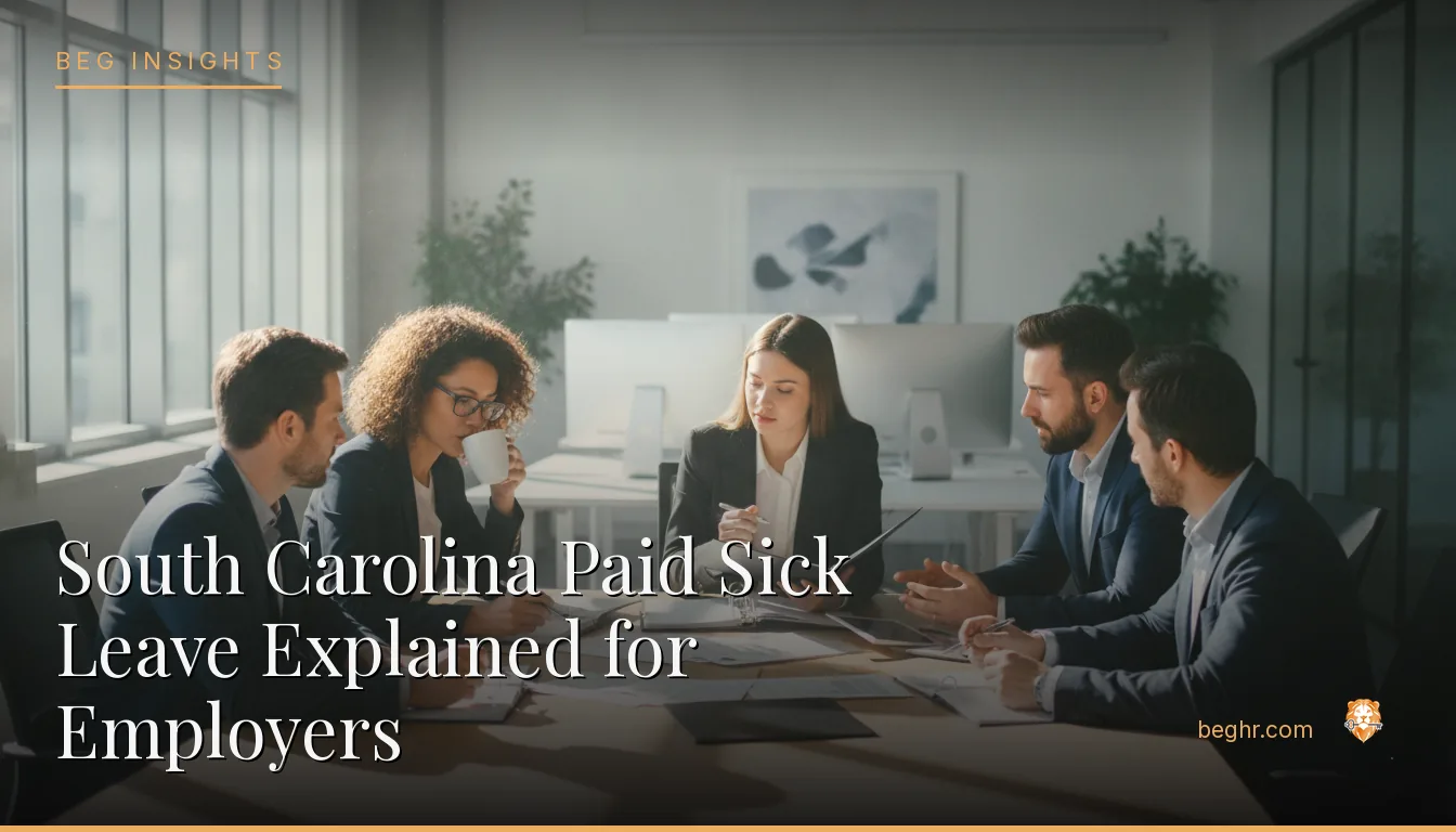 An HR team reviewing employee documents in a bright modern office
