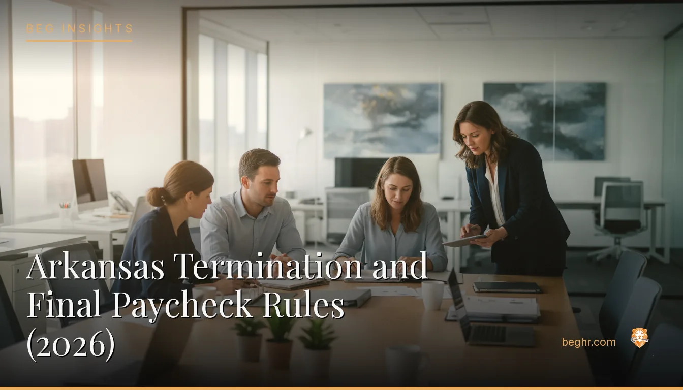 An HR team reviewing employee documents in a bright modern office