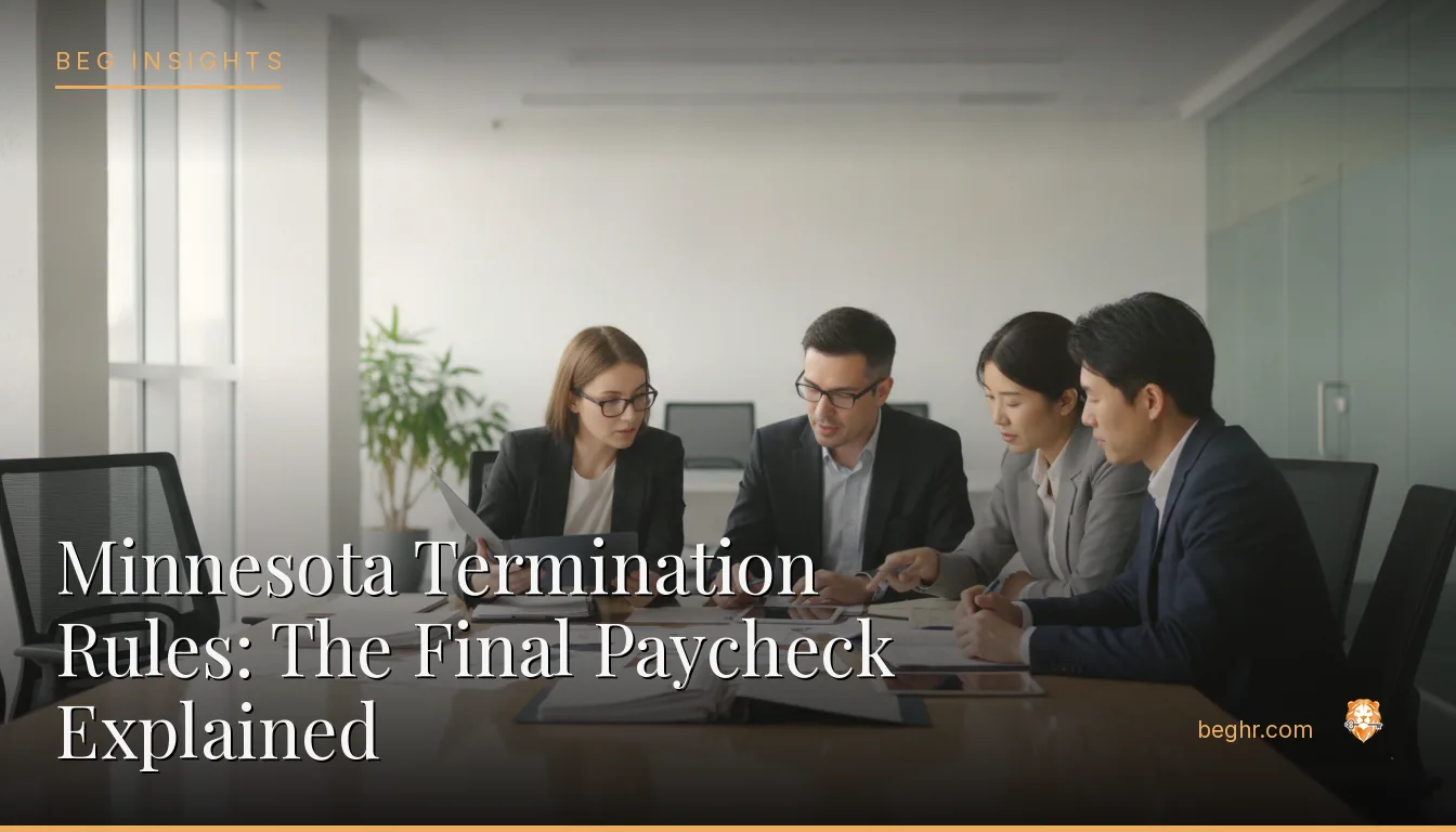 An HR team reviewing employee documents in a bright modern office