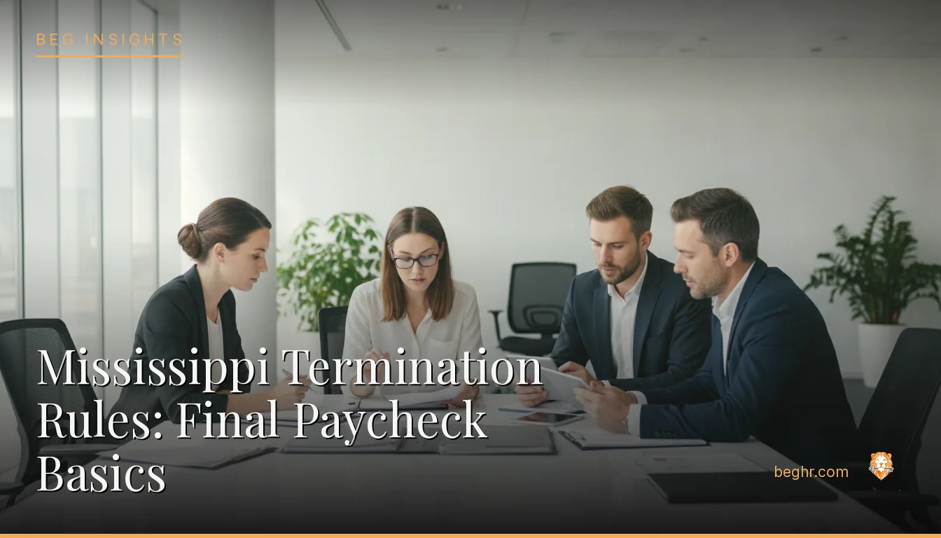 An HR team reviewing employee documents in a bright modern office