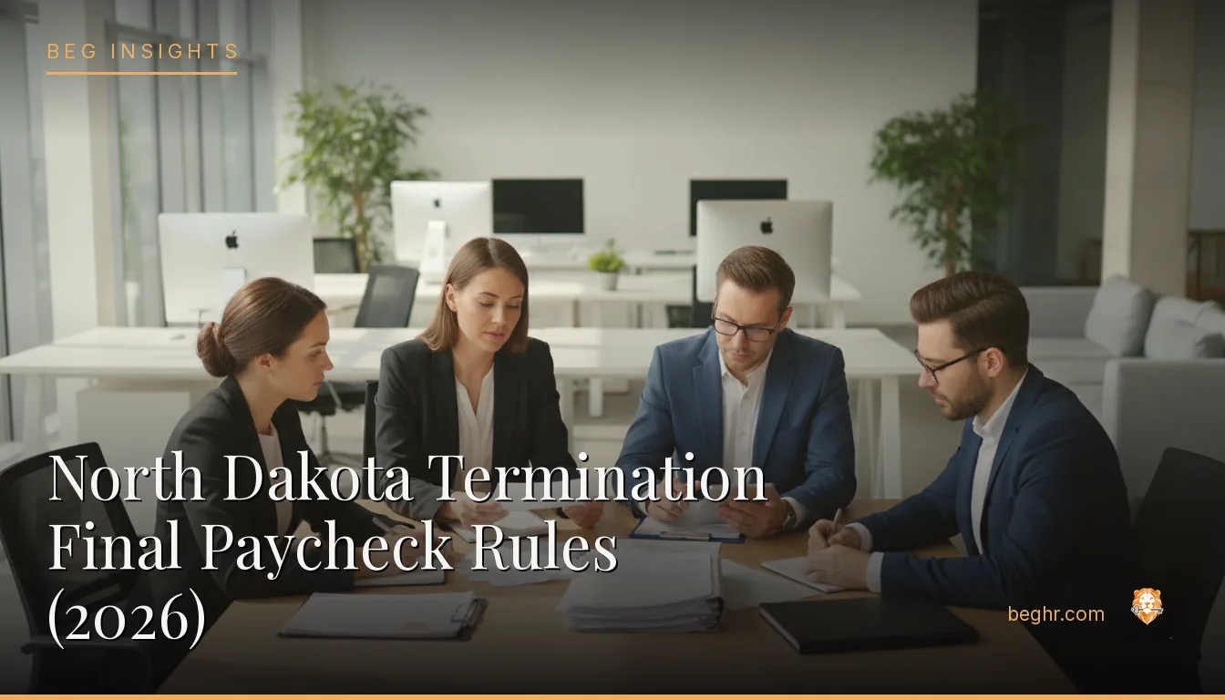 An HR team reviewing employee documents in a bright modern office