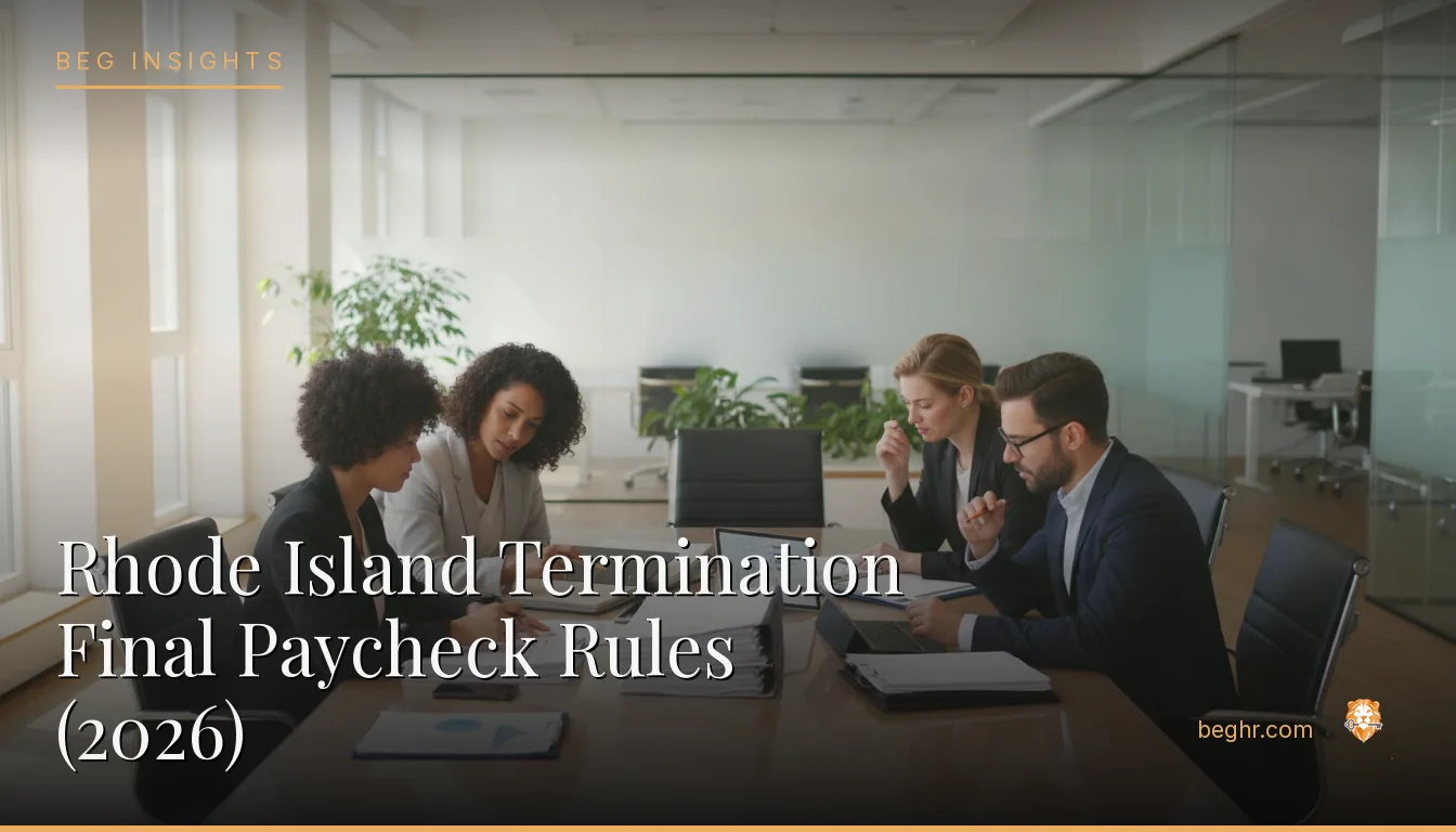 An HR team reviewing employee documents in a bright modern office