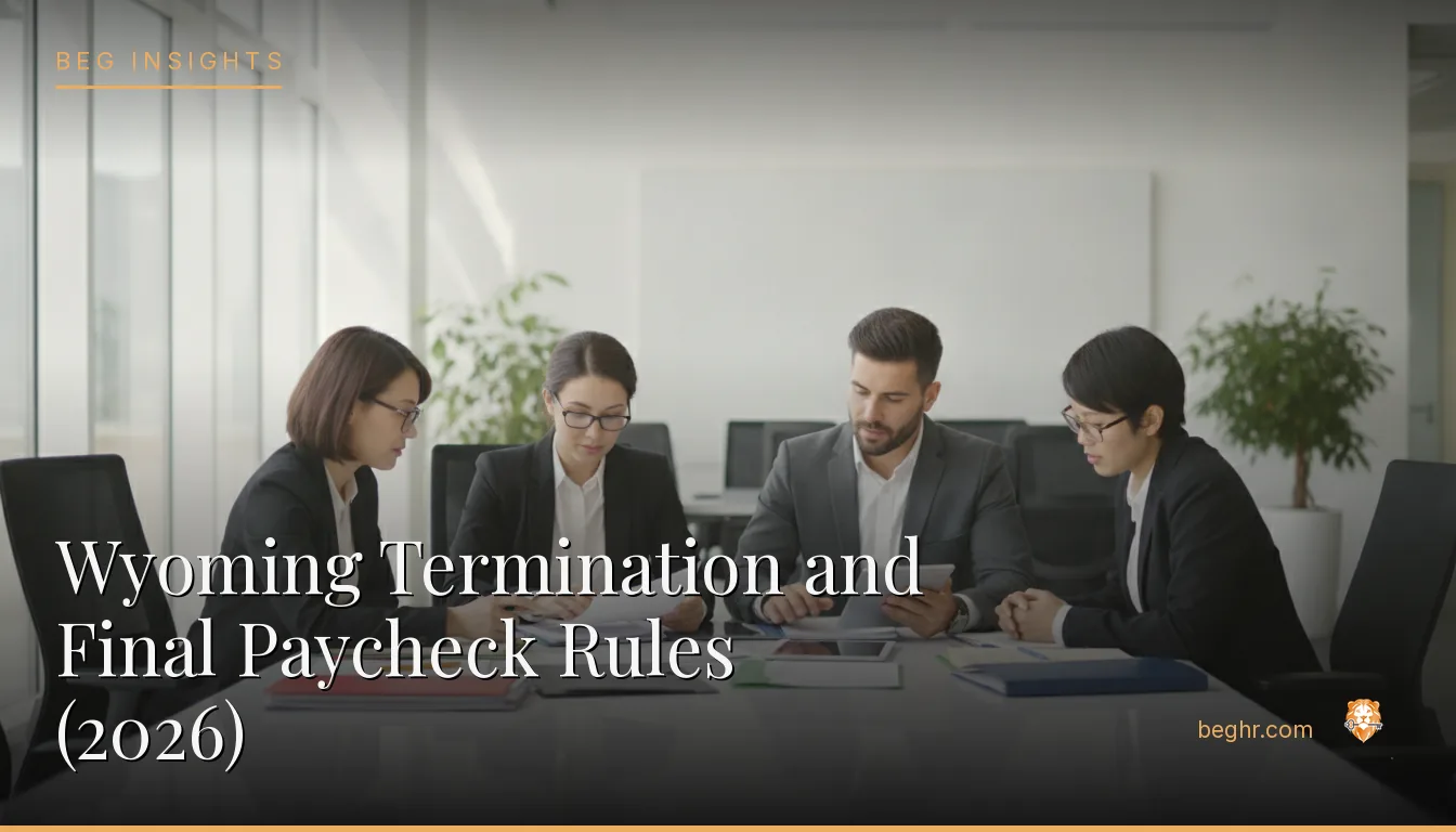 An HR team reviewing employee documents in a bright modern office