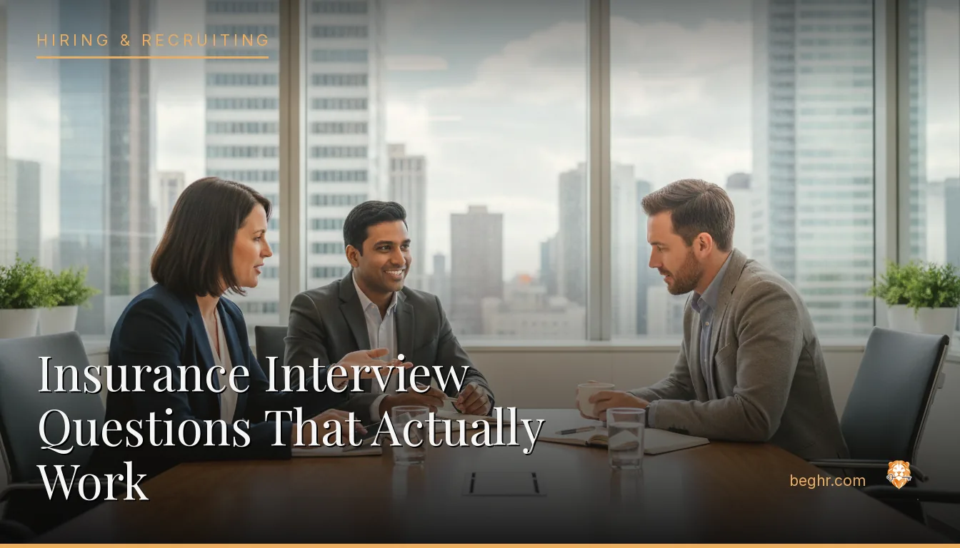 Insurance professionals meeting with a client in a modern office