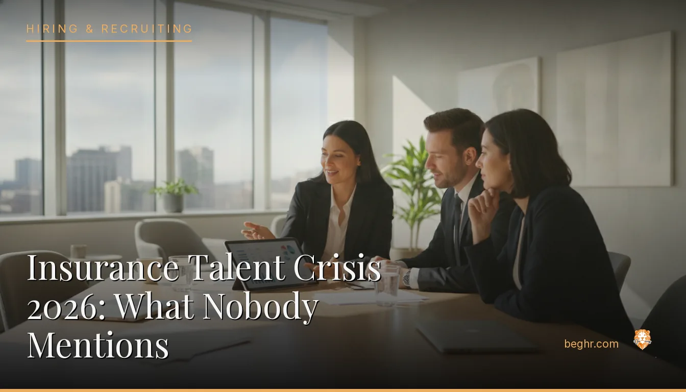 Insurance professionals meeting with a client in a modern office