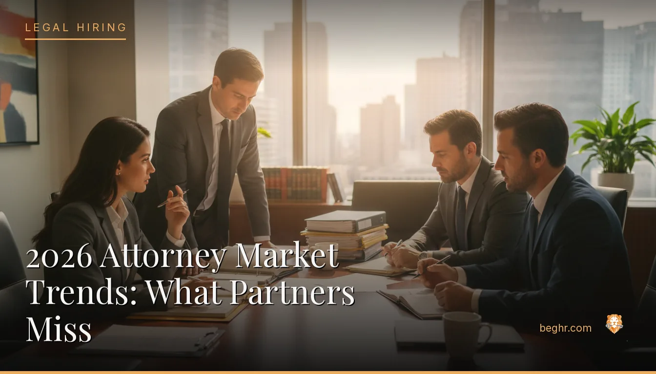 A professional law office, attorneys reviewing documents at a conference table