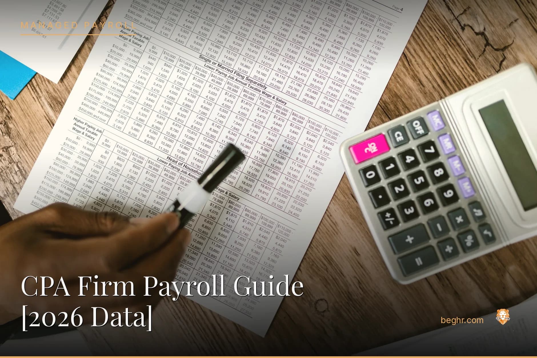 An accountant reviewing spreadsheets and documents at a desk