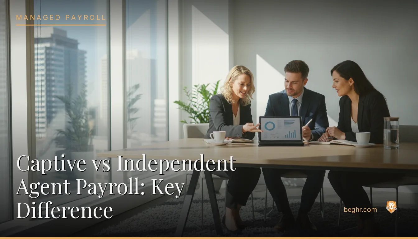 Insurance professionals meeting with a client in a modern office
