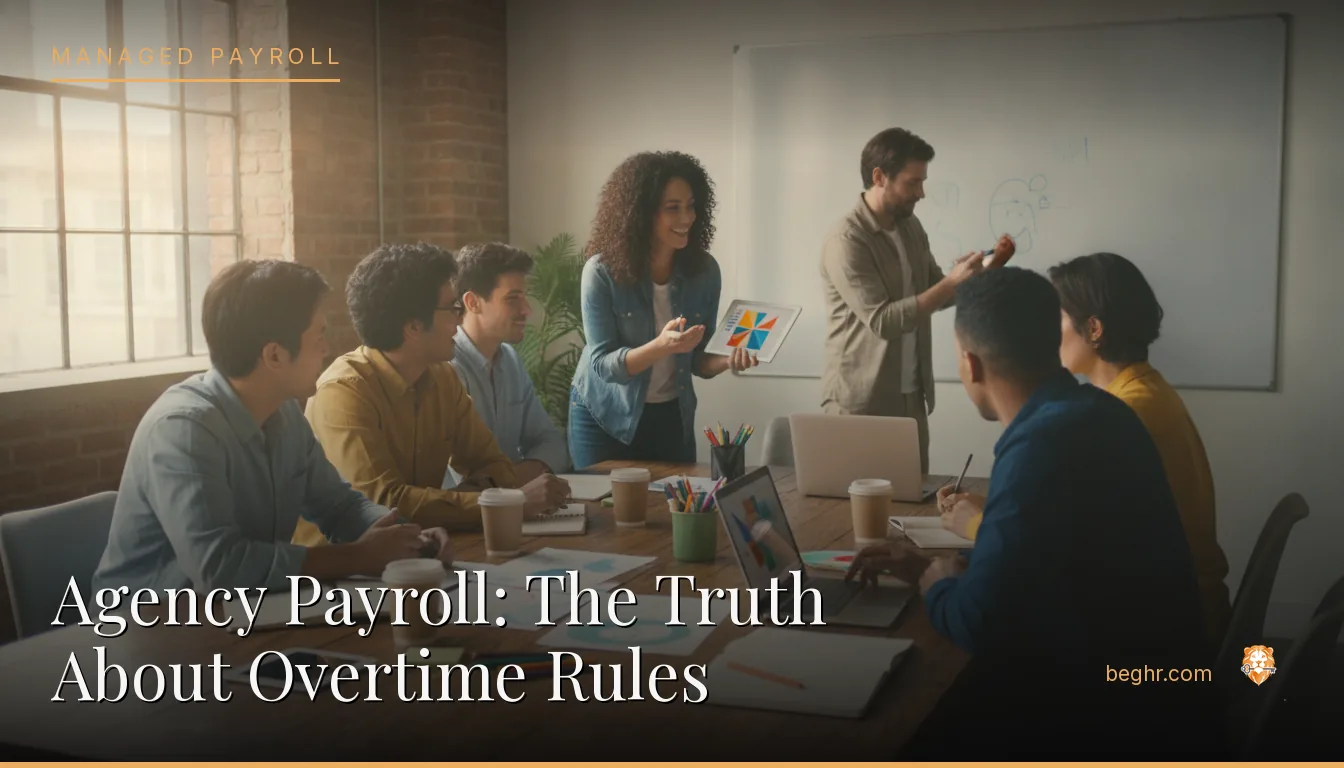 A creative marketing team collaborating around a table