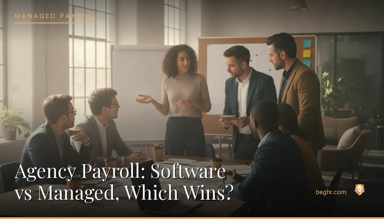 A creative marketing team collaborating around a table