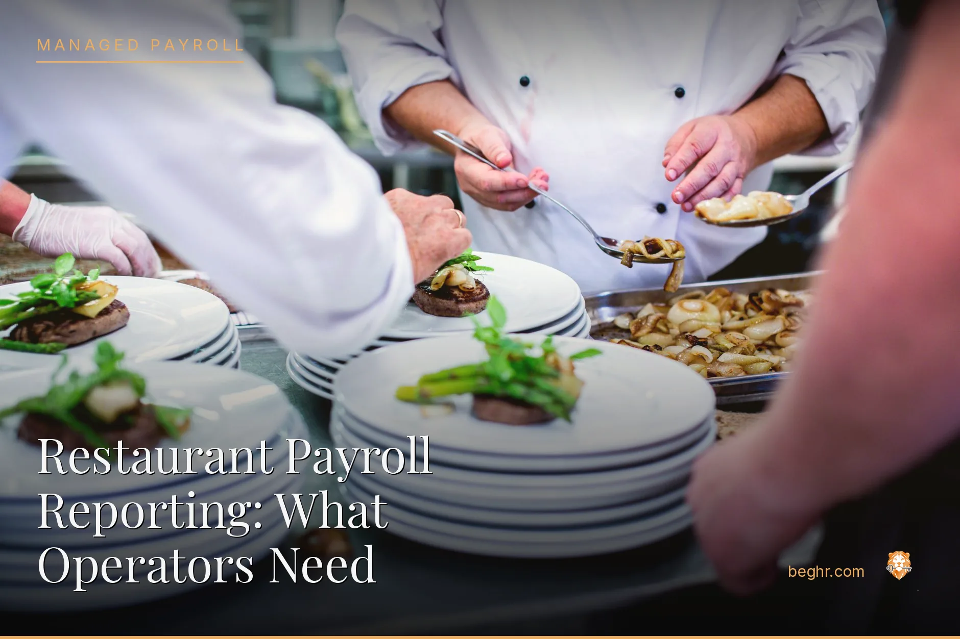 A busy modern restaurant kitchen with chefs and staff working the line