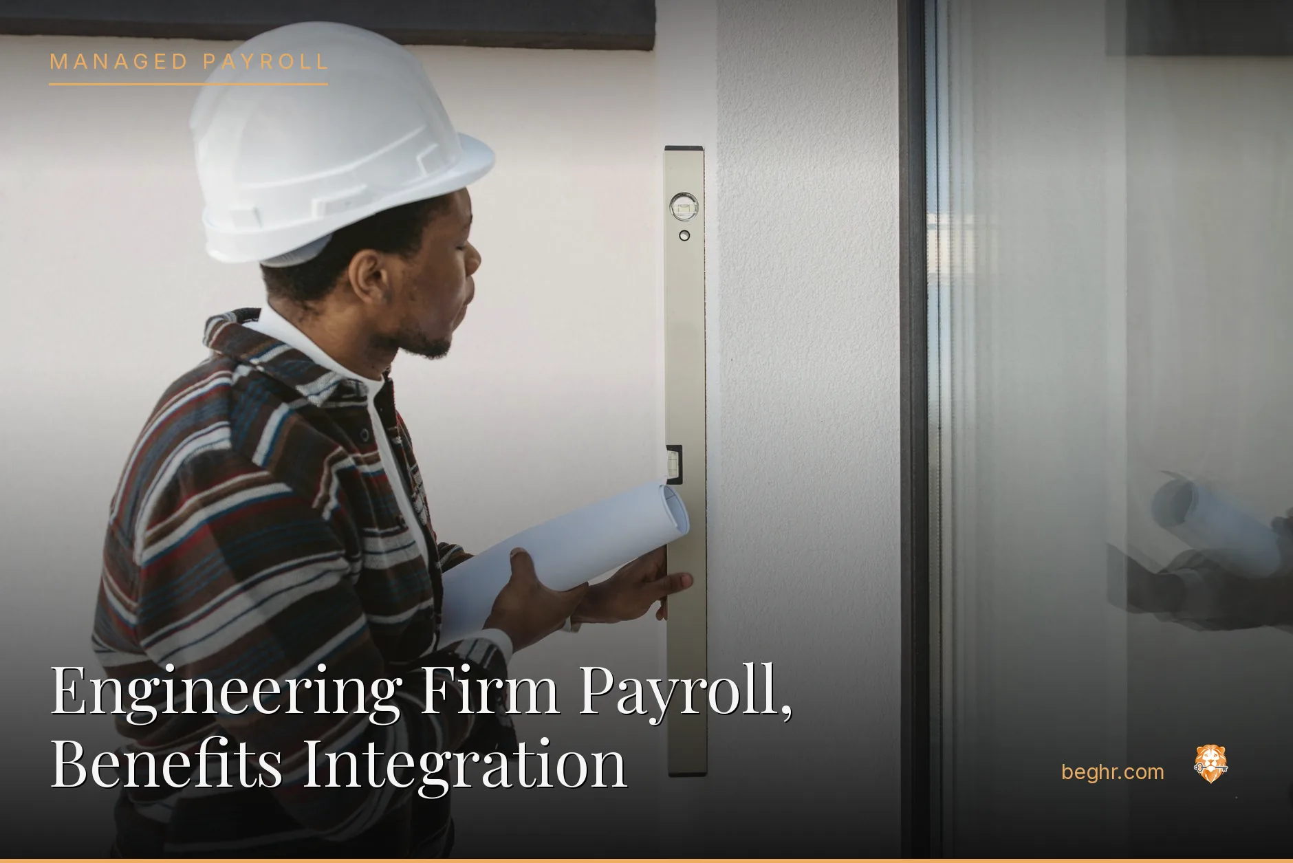 Engineers reviewing technical drawings in a modern office
