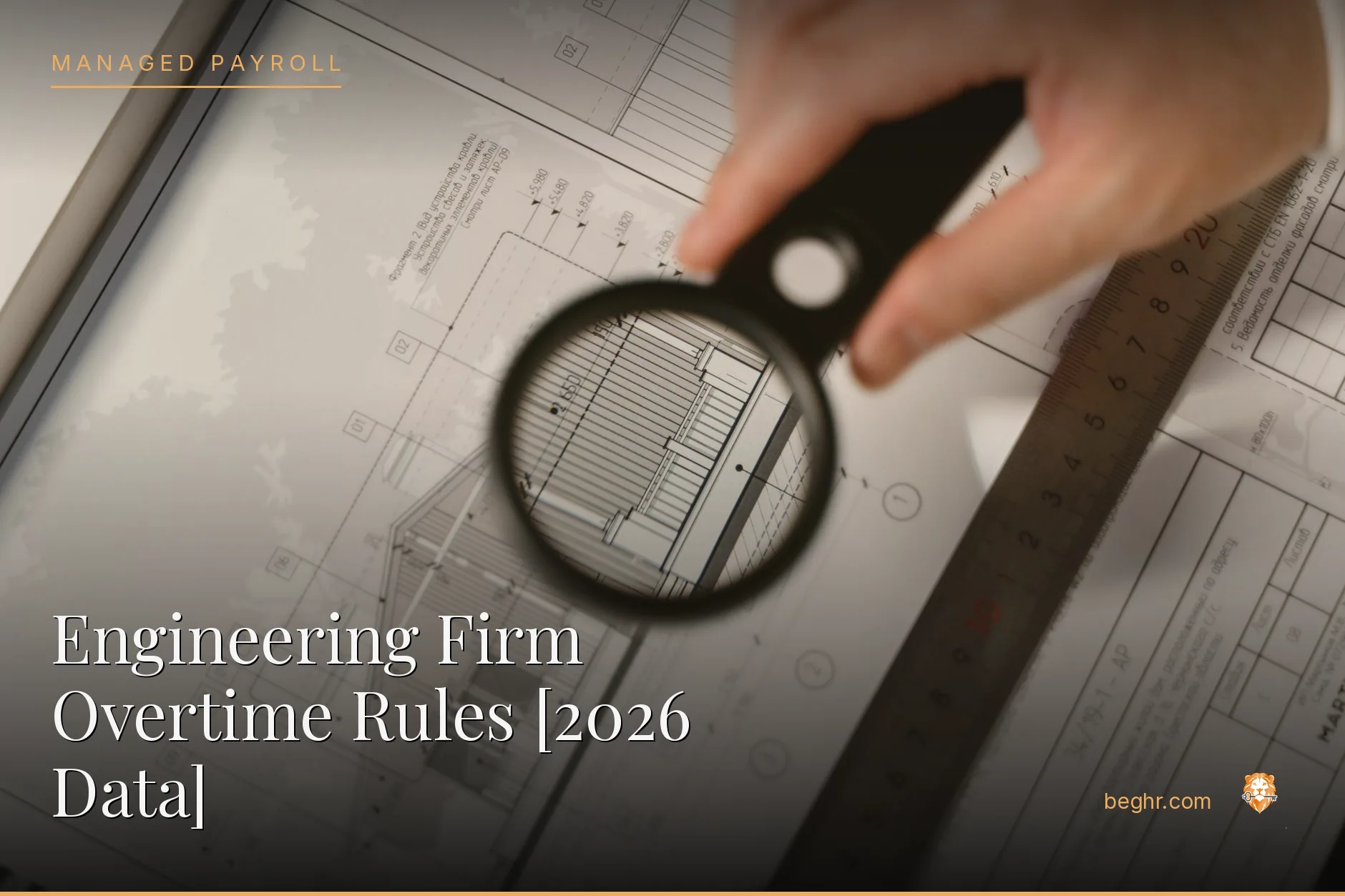 Engineers reviewing technical drawings in a modern office