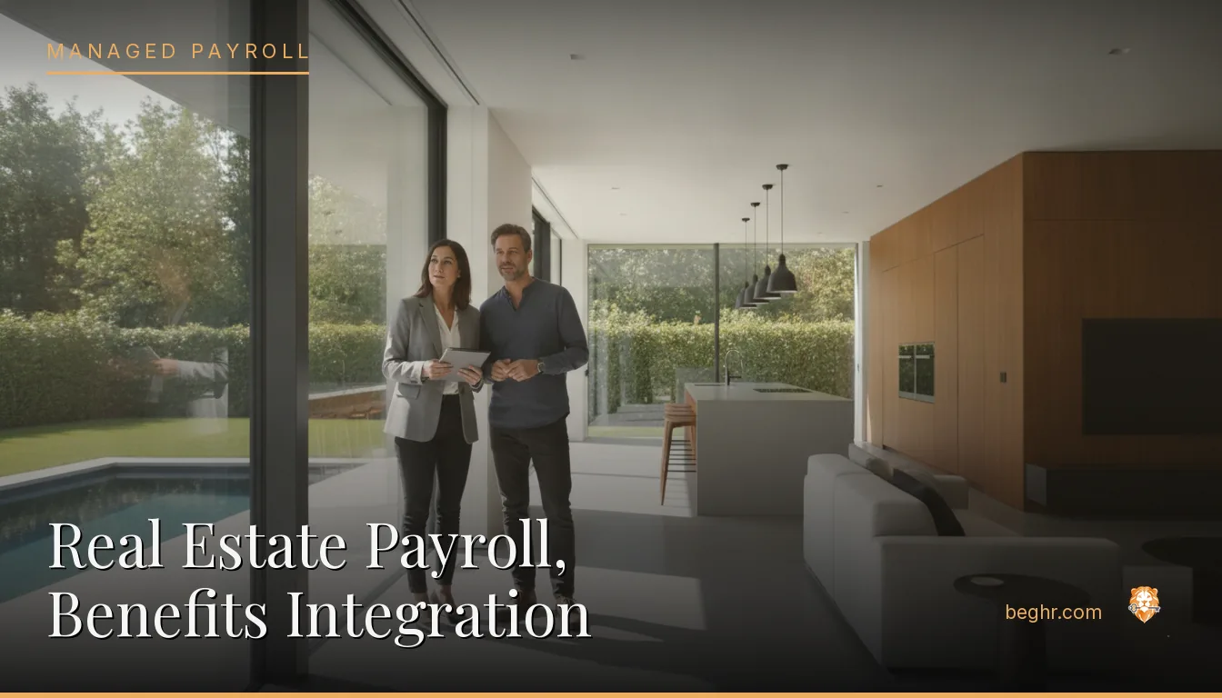 A real estate agent showing a modern home to clients