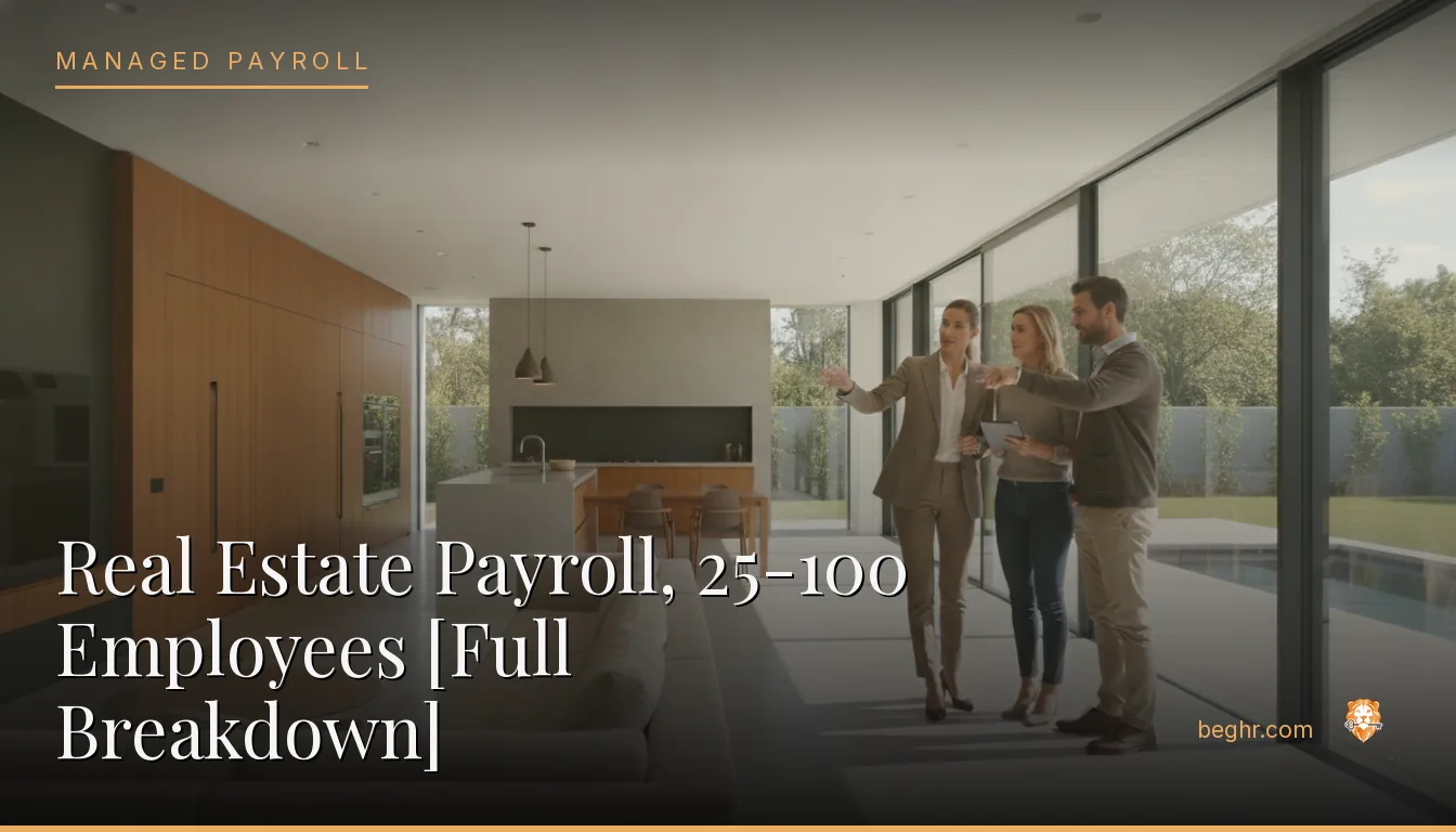 A real estate agent showing a modern home to clients