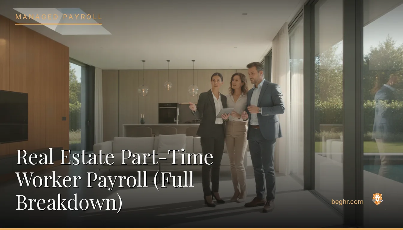 A real estate agent showing a modern home to clients