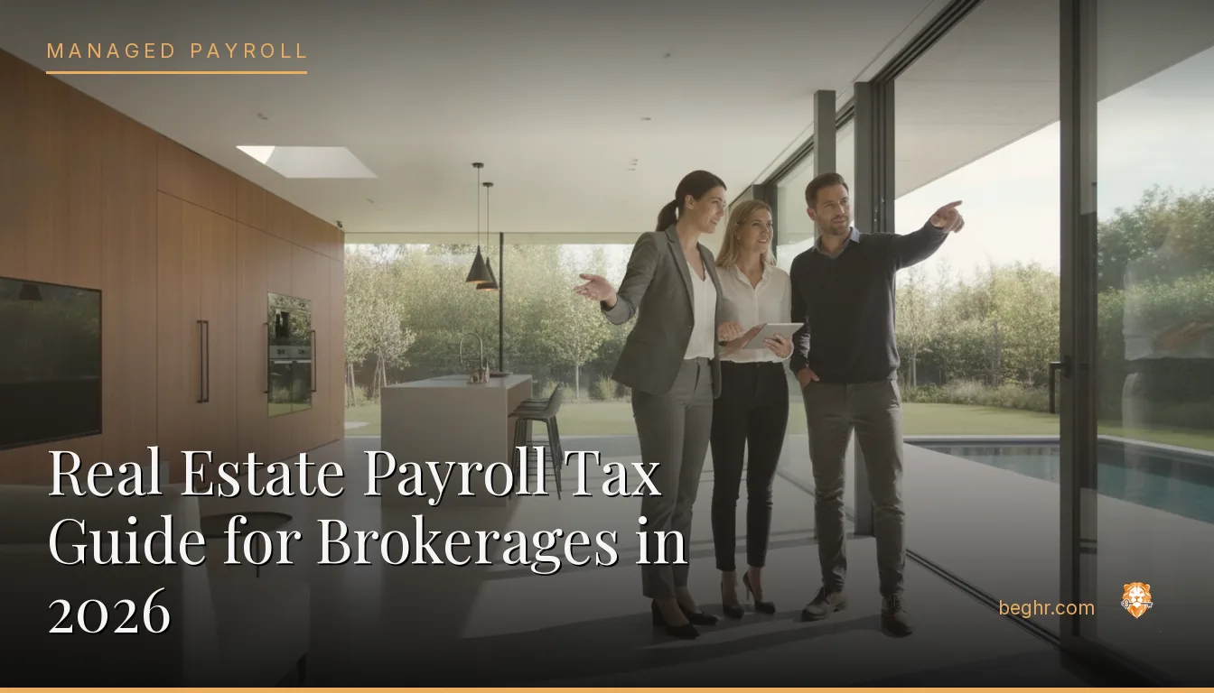 A real estate agent showing a modern home to clients
