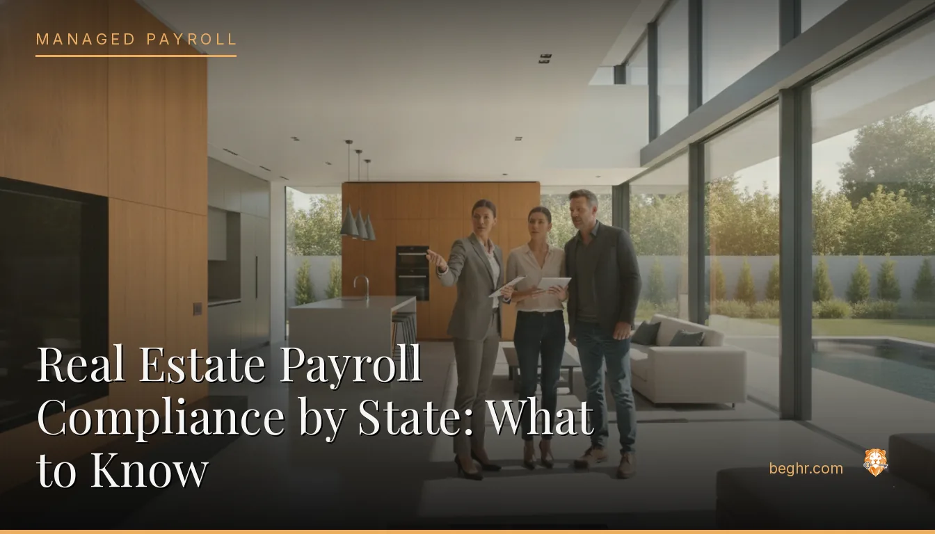 A real estate agent showing a modern home to clients