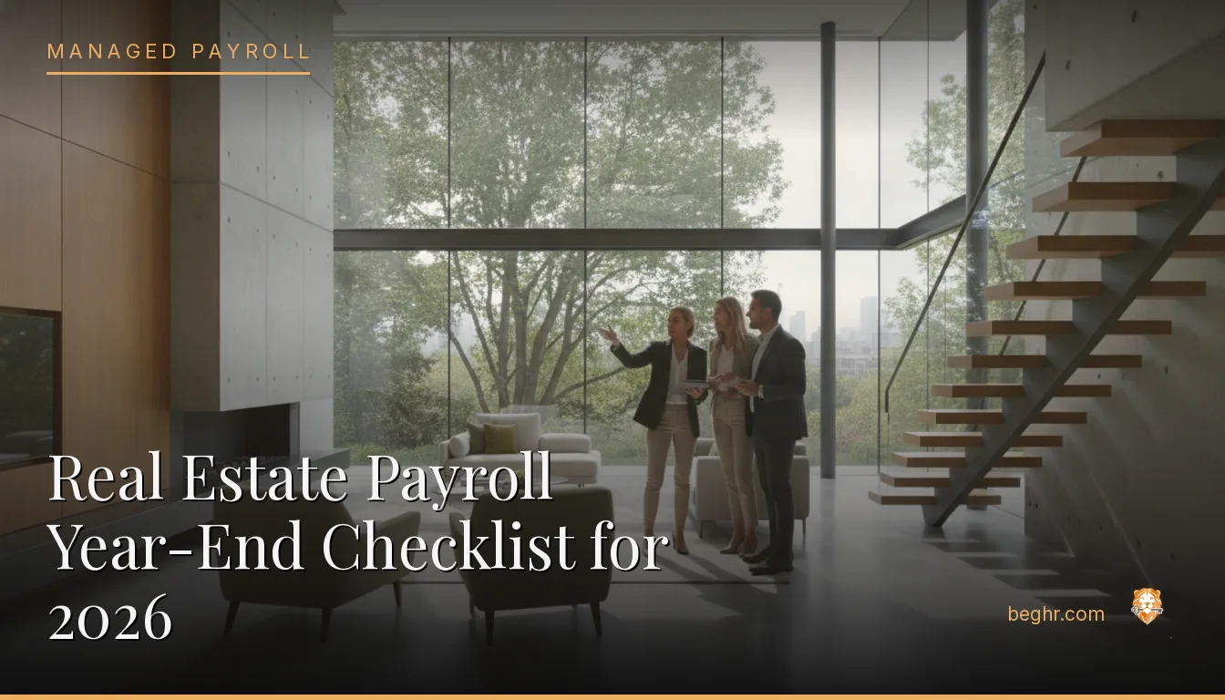 A real estate agent showing a modern home to clients