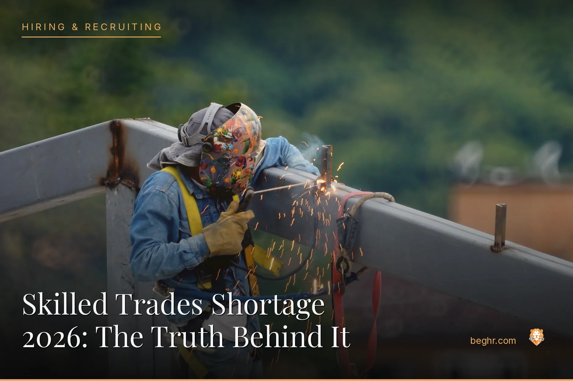Skilled trade workers on a job site with tools and equipment